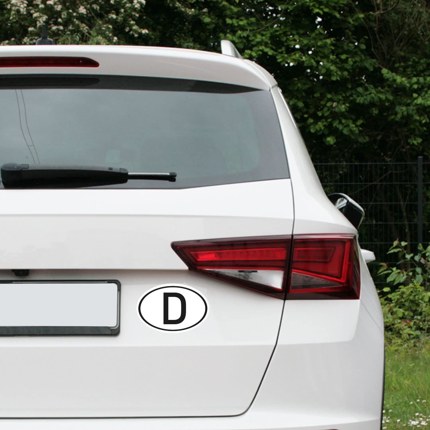 Targa Magnetica Germania D – 17,5x11,5 Cm, Nero/bianco, Adesivo Magnetico Per Auto E Camion, Resistente UV E Intemperie, Fino A 200 Km/h - 3