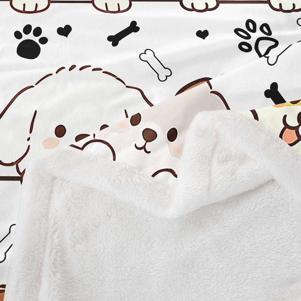 Homewish Süße Tiere Kuscheldecke Flauschig 229x229cm