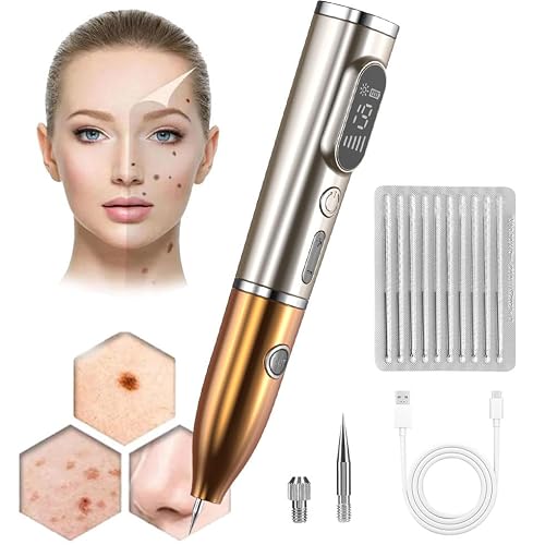 LISTaRSw Skin Tags Remover Pen - LED Light & Rechargeable, Skin Mole Remover Pen Skin Tag - 19 Intensity Levels, For Wart Verruca Age Spots Freckle Nevus B