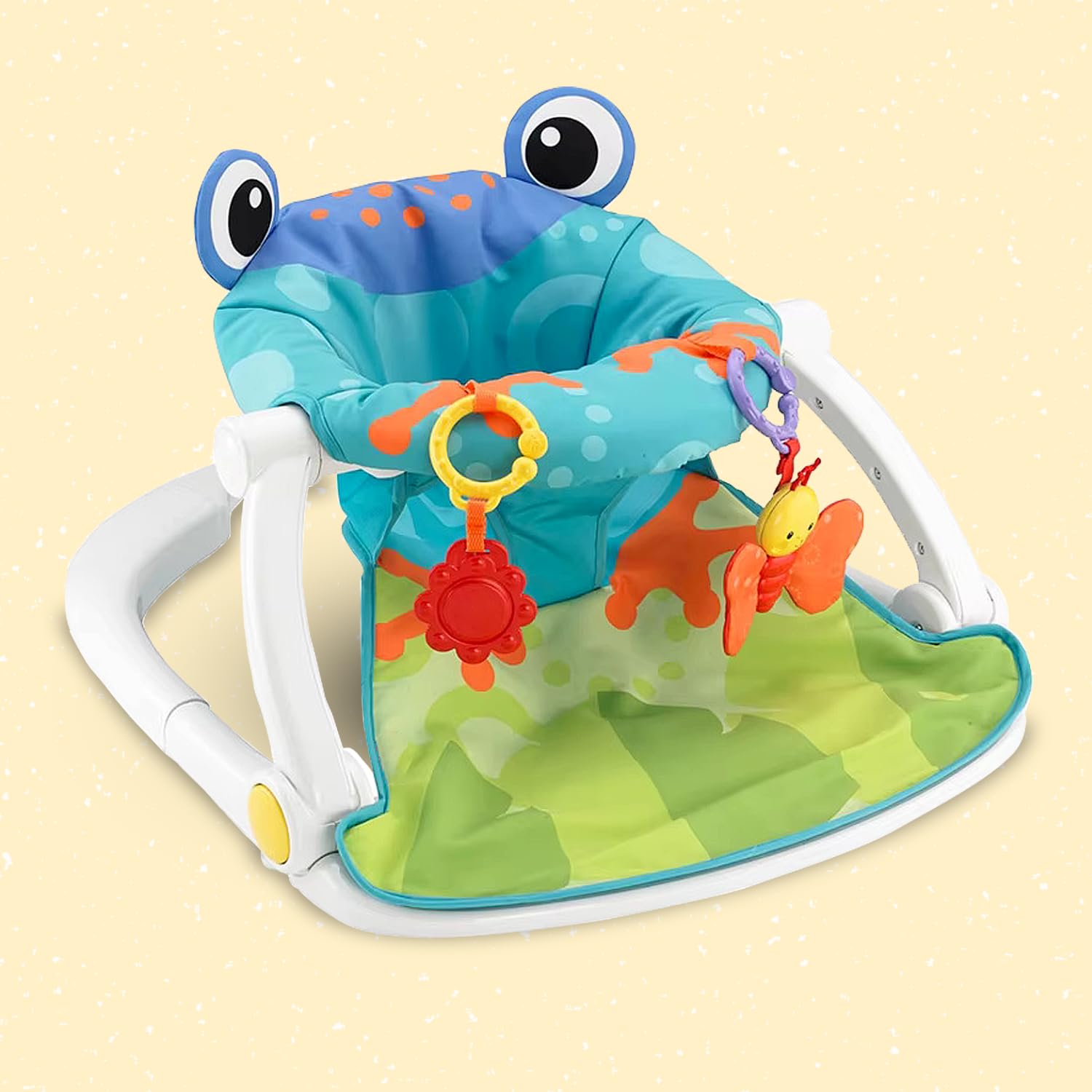 CAREIT Adjustable Baby Booster Seat with Breathable Cushion & 2 Playful Toys – Ideal Supportive Seat for 0 Months+ Infants-image-24