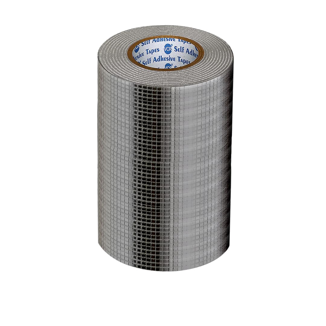VCR Butyl Tape - 5 Meters in Length 168mm / 07" Width - 1 Roll Per Pack - Butyl Tape for Pipe and Water Leakage, Aluminium Rubberised Tape, Waterproof and Weatherproof Tape, Grey
