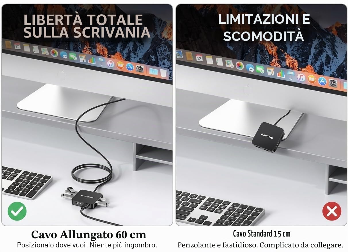 Docking Station 2 monitor, Dual 4K 60Hz HDMI Adapter USB C Hub Dual 4K HDMI, USB C Date, 100W PD, USB 3.0, USBC Docking Station per MacBook Air/Pro/Dell/HP/Surface/Lenovo
