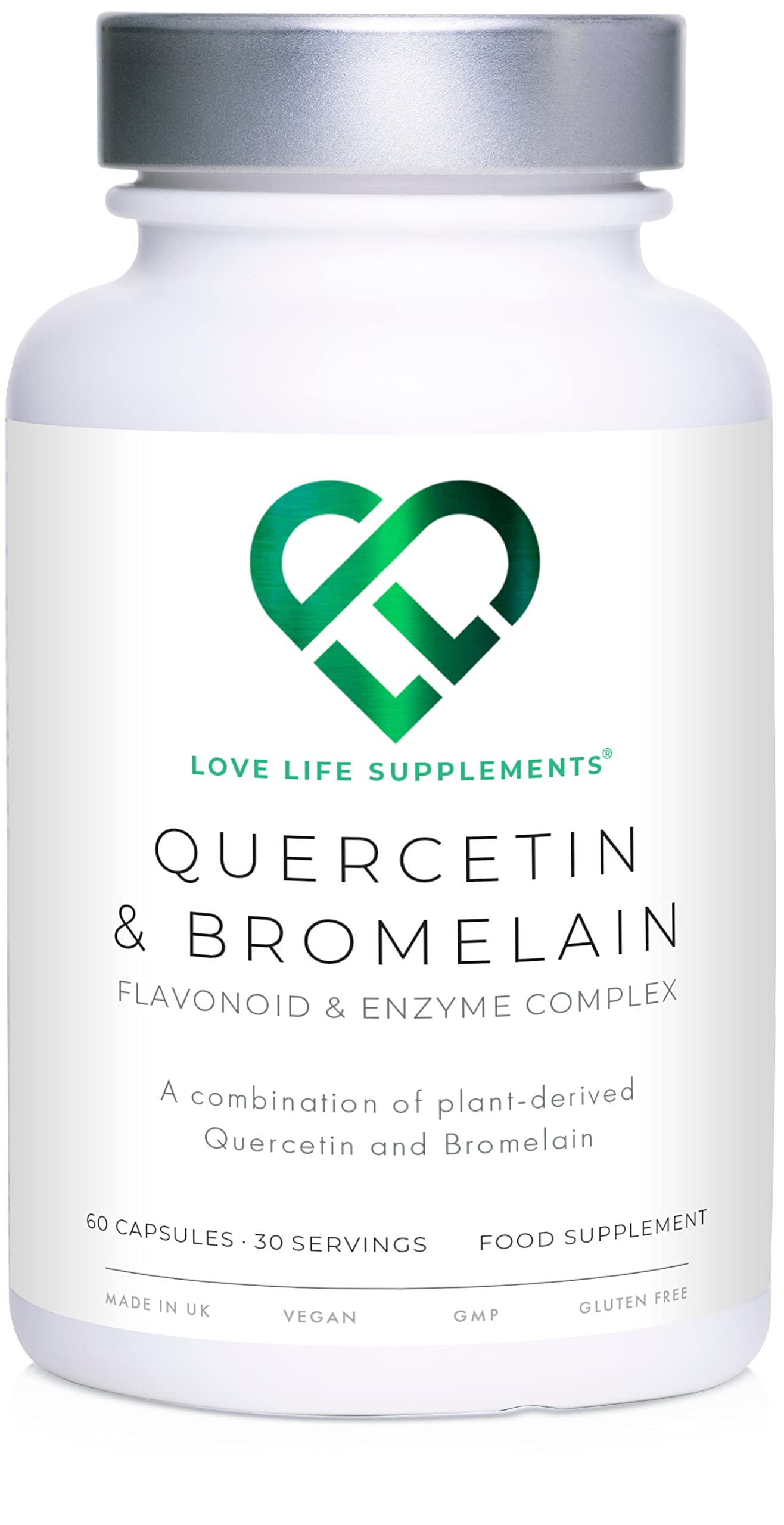 Buy Quercetin & Bromelain Supplement 60 s 30 Servings Powerful