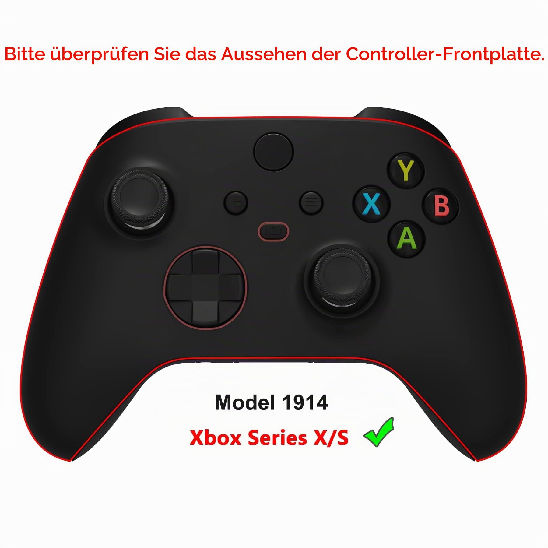 eXtremeRate Full Gehäuse & Tasten für Xbox Series X&S Controller, DIY-Ersatz Case Faceplate/Back Shell/Knöpfe/Thumbsticks Zubehör Set für Xbox Core Controller Model 1914-Neue Hoffnung Grau