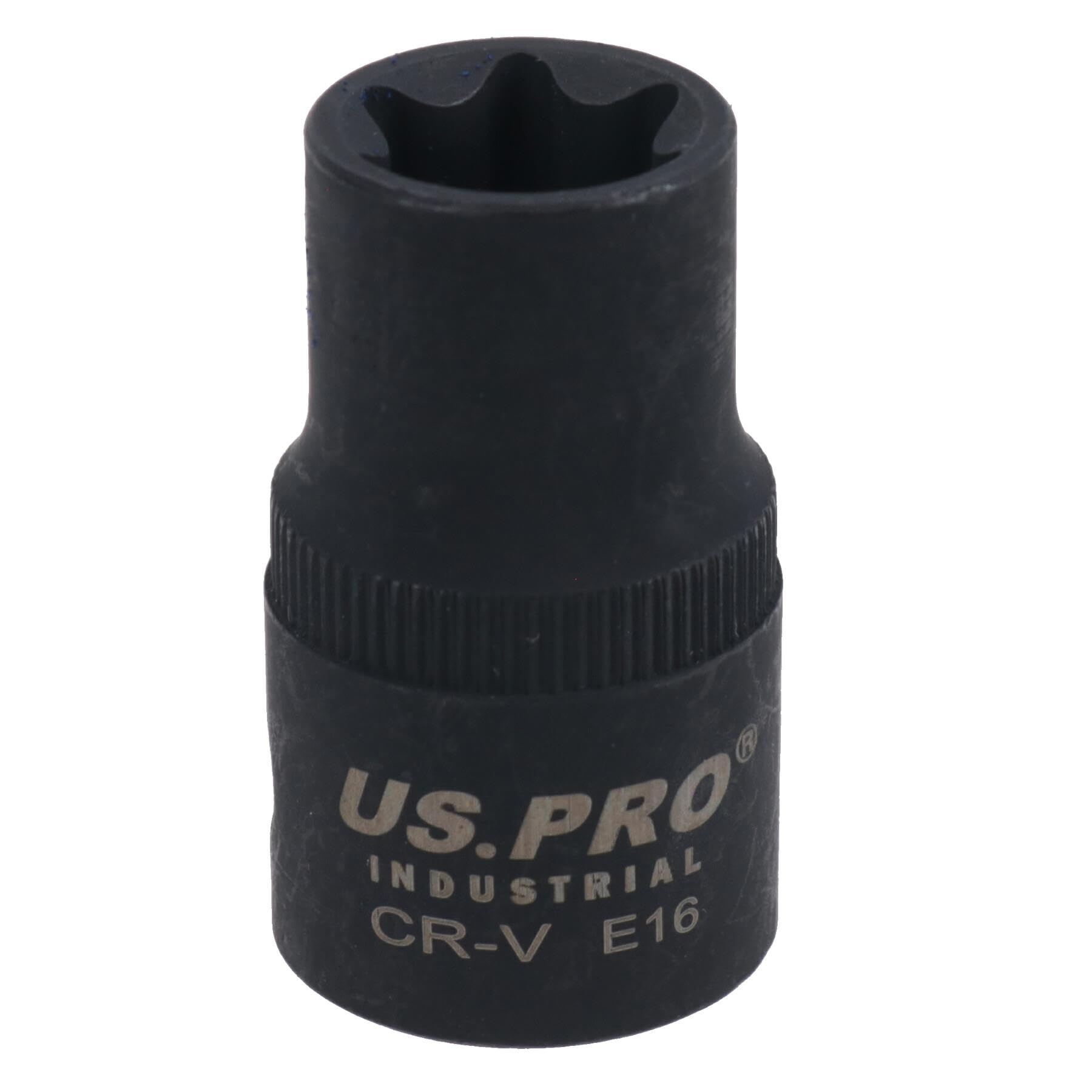 E16 Female Impacted Impact Torx Star E Socket 1/2in Drive Shallow