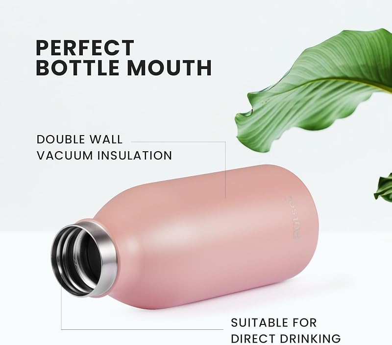 Autsel Termosz Rozsdamentes Acél 350ml Hideg-Meleg Italokhoz Rózsaszín