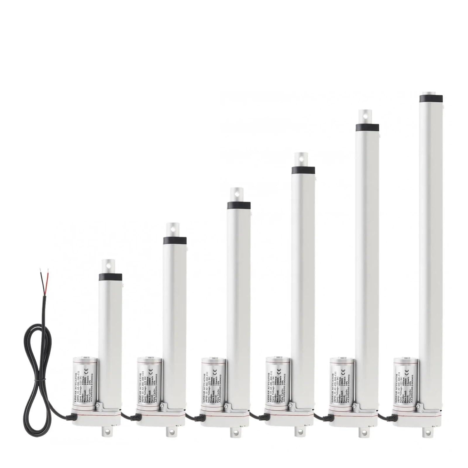 AUOQKQUT DC 12V Linear Actuator 14mm/s 50-400mm Stroke 1000N/220lb electronic starter Linear Motion Actuator 250MM