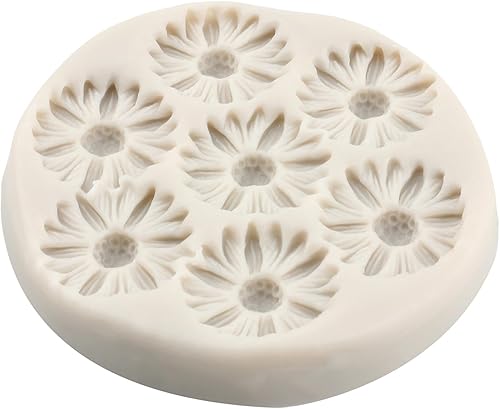 Miniatura 4 de Moldes de silicona de flores de margarita, molde de fondant de flor de crisantemo para decoración de tartas, decoración de cupcakes, caramelo y goma