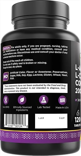 Miniatura 7 de Oxify L-Arginina L-Citrulina Complex 2000 mg por porción  120 tabletas  Sin gluten, sin OMG  Suplemento fabricado en Estados Unidos
