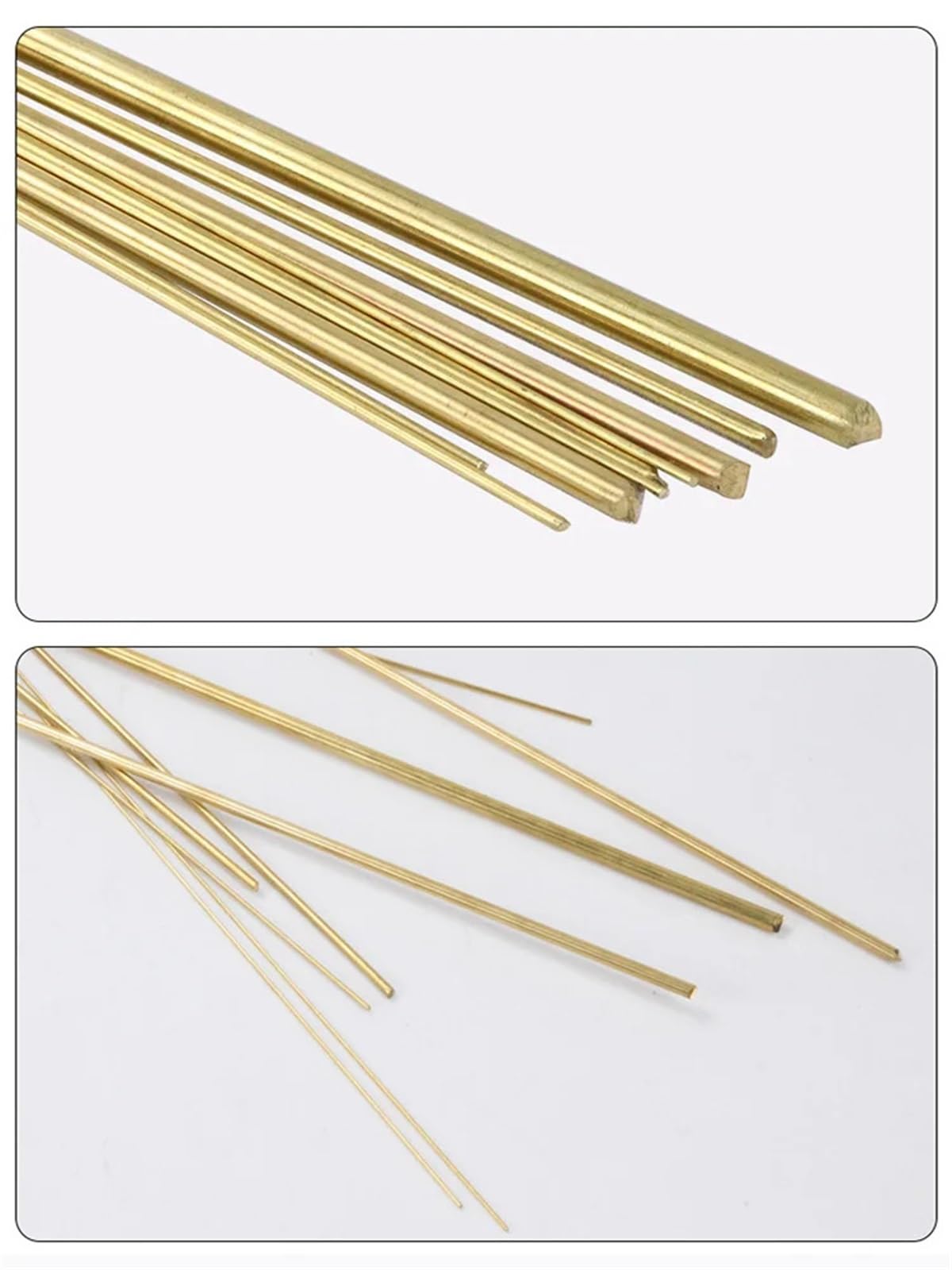 Rundstab aus Messing, hart, unbiegsam, solides reines Kupfer, handgefertigt, DIY-Werkzeug, Metallstäbe, Länge 500 mm, Durchmesser 0,8/1/2/3/4/5/6/7/8/9/10 mm (Color : 2pcs, Size : 7x500mm)