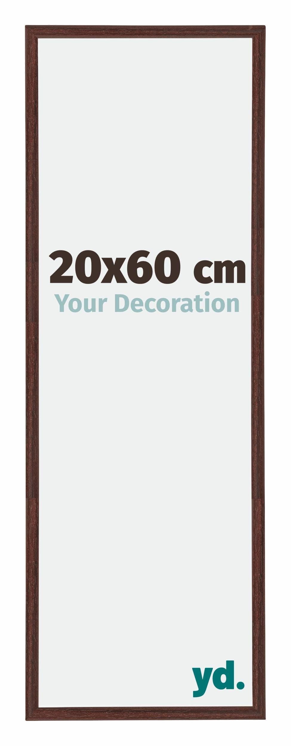 Your Decoration - Picture Frame 20,00x60,00 cm - Brown - UV Resistant Glass Plate - Anti-Reflective -Annecy