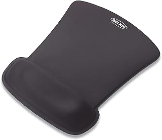 Belkin WaveRest Gel Mouse Pad with Ergonomic Wrist Rest - Black, Reduces Wrist Stress for Comfortable Typing & Gaming