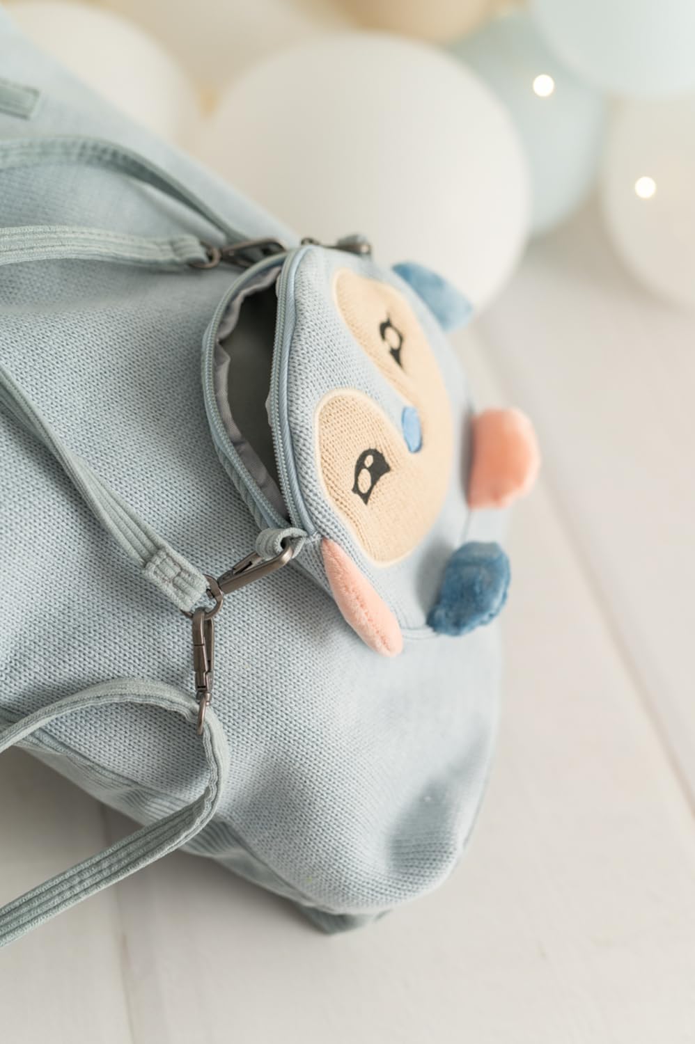 Bolso shopper infantil pingüino azul