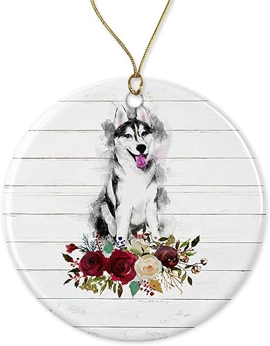 LillaGifts Adorno Husky - Adorno para perro de regalo para mascotas, adorno de Navidad para perro husky, adorno para perro husky, regalo de LillaGifts Adorno Husky - Adorno para perro de regalo para mascotas, adorno de Navidad para perro husky, adorno para perro husky, regalo de