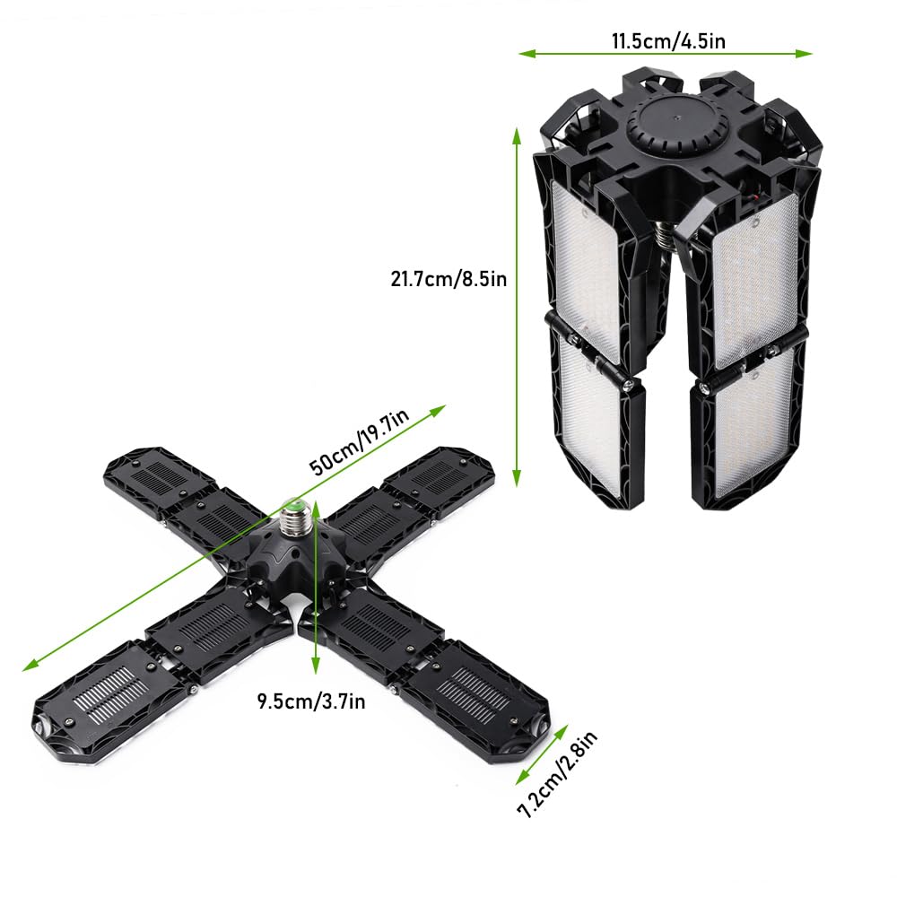Luce per Piante, 300W 672 LED coltiva la luce pianta Phytolamp spettro completo pieghevole lampadina di crescita for piante da interno fioritura giardino