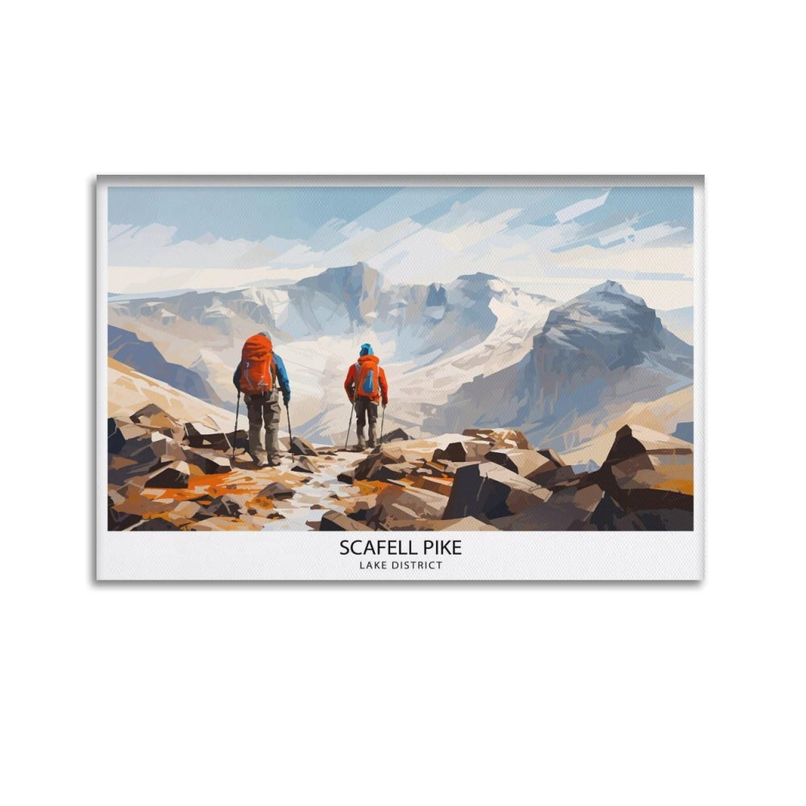 xiaoxiaoshen Scafell Pike Travel Lake District England Gift for Hikers Mountain Deco_1_3 Canvas Poster Wall Art Prints Room Aesthetic Murals Bedroom And Living Decorations 24x36inch(60x90cm)