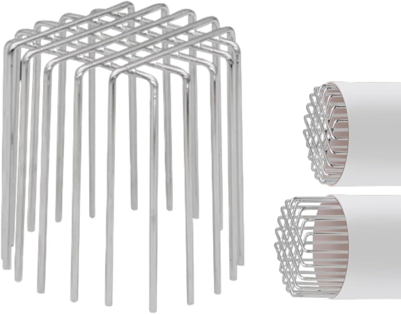 2 PCS 304 Stainless Steel Drain Pipe Bird Guard, Adjustable Anti Bird Nest Pipe Cover, Plug-in Vent Pipe Protector for Balcony, Outdoor Drain, Exhaust Pipe & Wall Pipe, Rust Resistant Drain Mesh Guard-image-31
