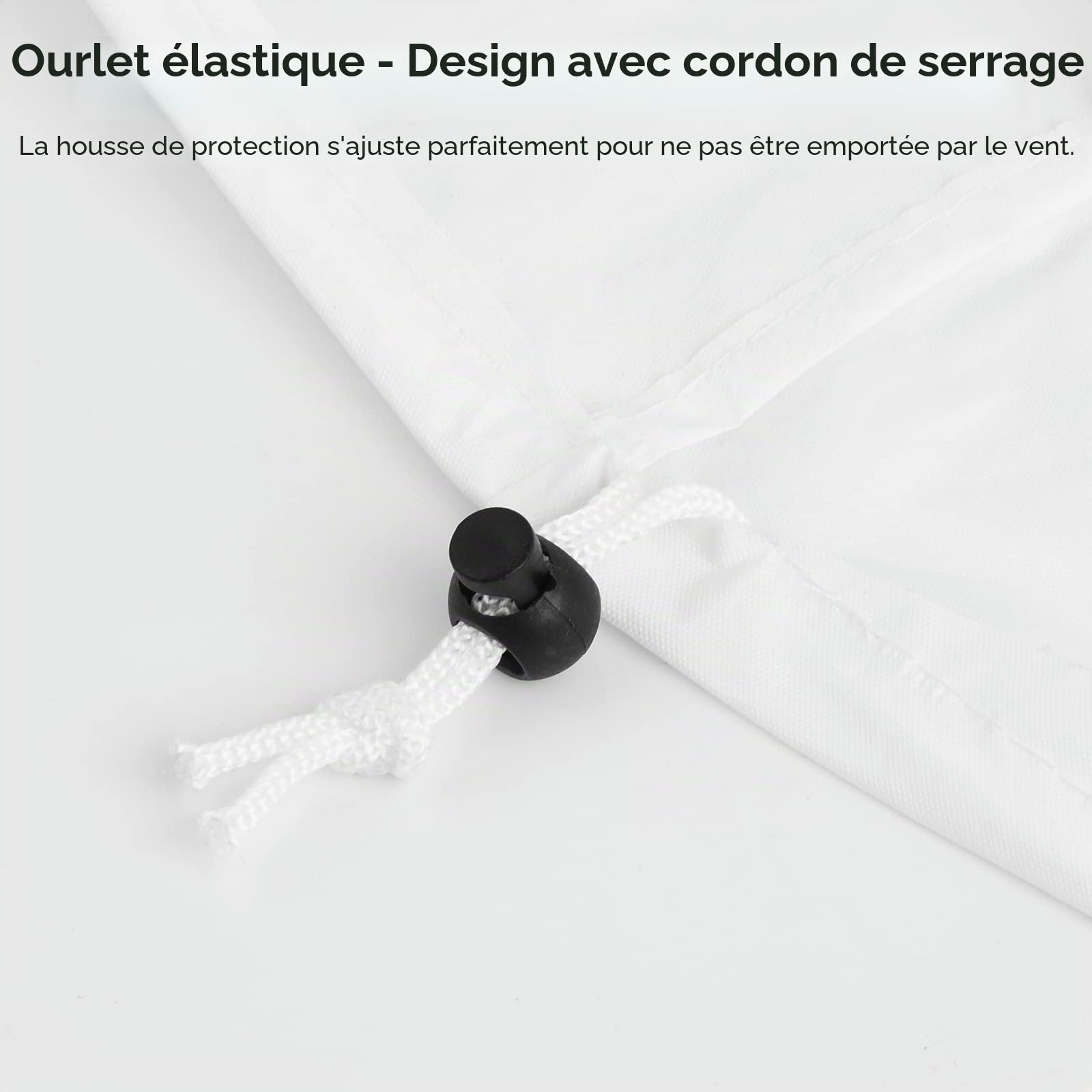 E-Senior Housse de Protection pour Chaise de Jardin, Résistante aux Intempéries, Résistante à la Déchirure, épaisse, Tranparent, pour Chaises, Housse en Tissu PEVA pour Chaise Empilable, Dossier Haut