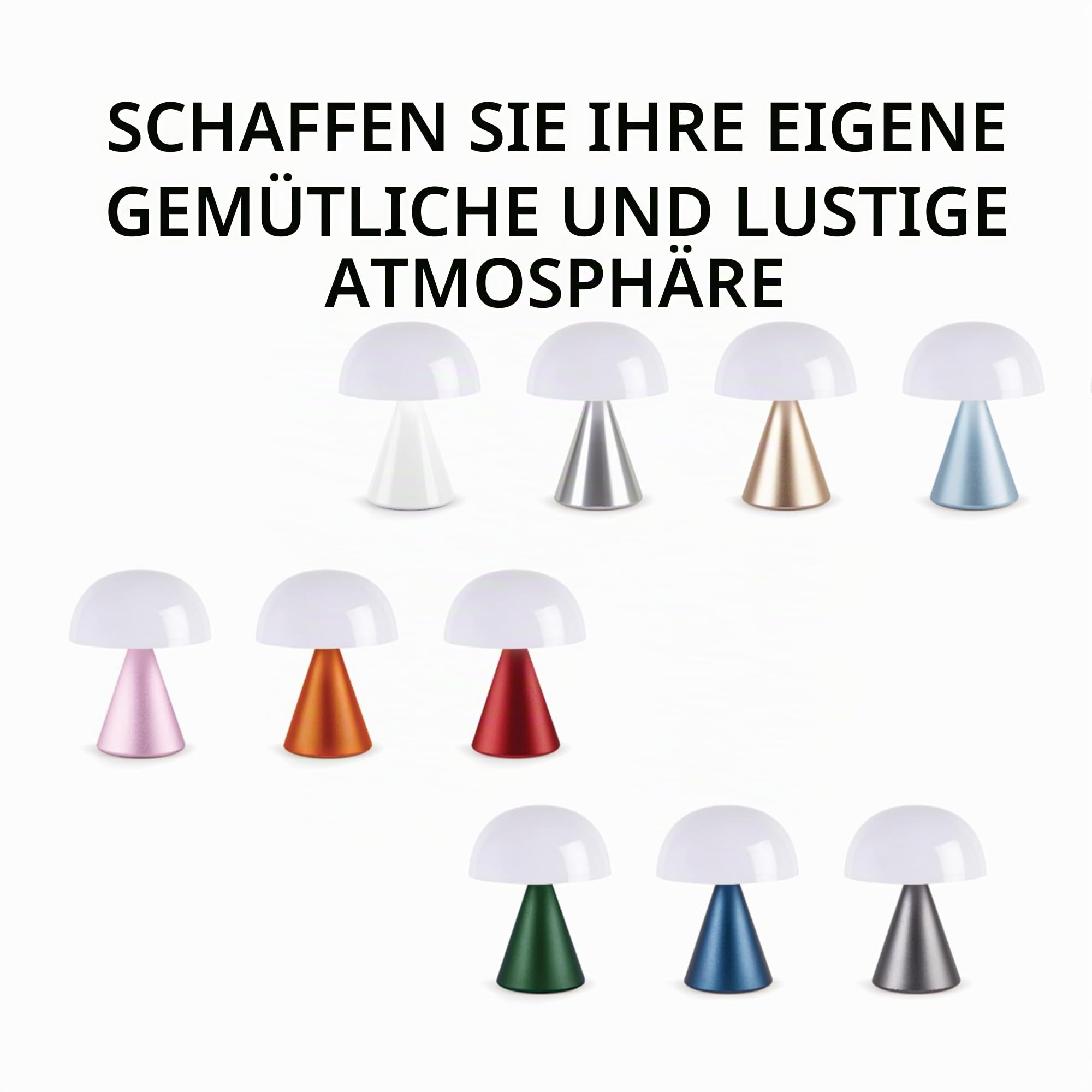 Lexon MINA L Wiederaufladbare kabellose LED-Tischleuchte, 9 Lichtfarben mit Dimmer, Touch und wiederaufladbar, bis zu 24 Stunden Akkulaufzeit - Dunkelblau