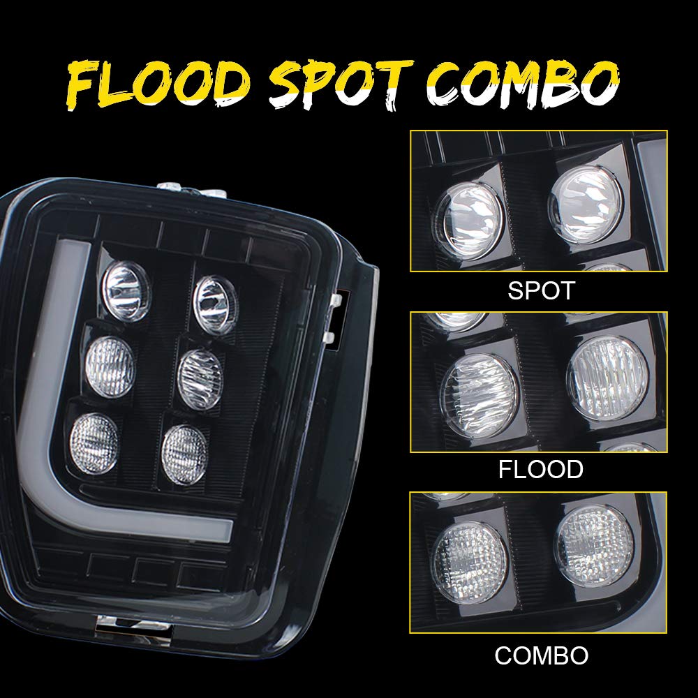Auto-Frontstoßstange Nebelscheinwerfer Montage Mit Hellen LED DRL LED Nebel-Treibendes Licht Für Dodge Ram 1500 2500 2013-2018