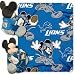 NFL Detroit Lions Mickey Mouse Pillow with Fleece Throw Blanket Set