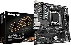 Placa Mãe Gigabyte A620M H, DDR5, mATX, AM5, M.2 NVME, Displayport/HDMI