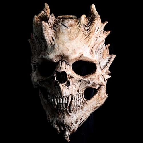 Miniatura 5 de ROTORS Máscara aterradora de Halloween, máscara de diablo fantasma del terror, máscara bioquímica de zombi extraterrestre, fiesta de baile, Halloween