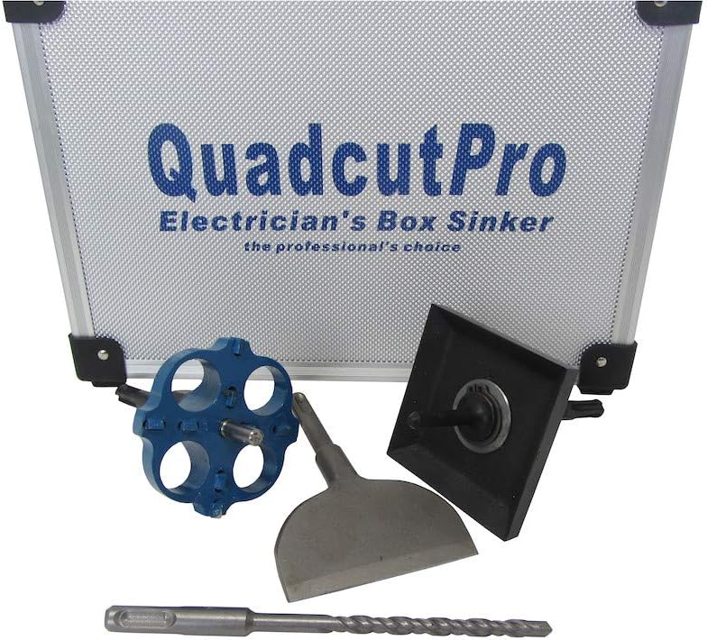 MOORCUT Quadcut PRO Single Kit Square Hole Cutter Electrical Socket Sinker Set