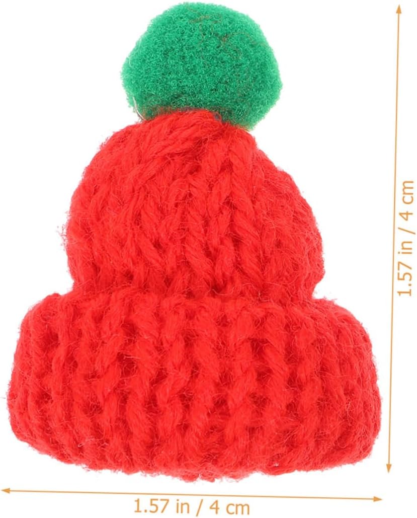 Mini Christmas Knit Hats Xmas DIY Craft Ornaments 100pcs
