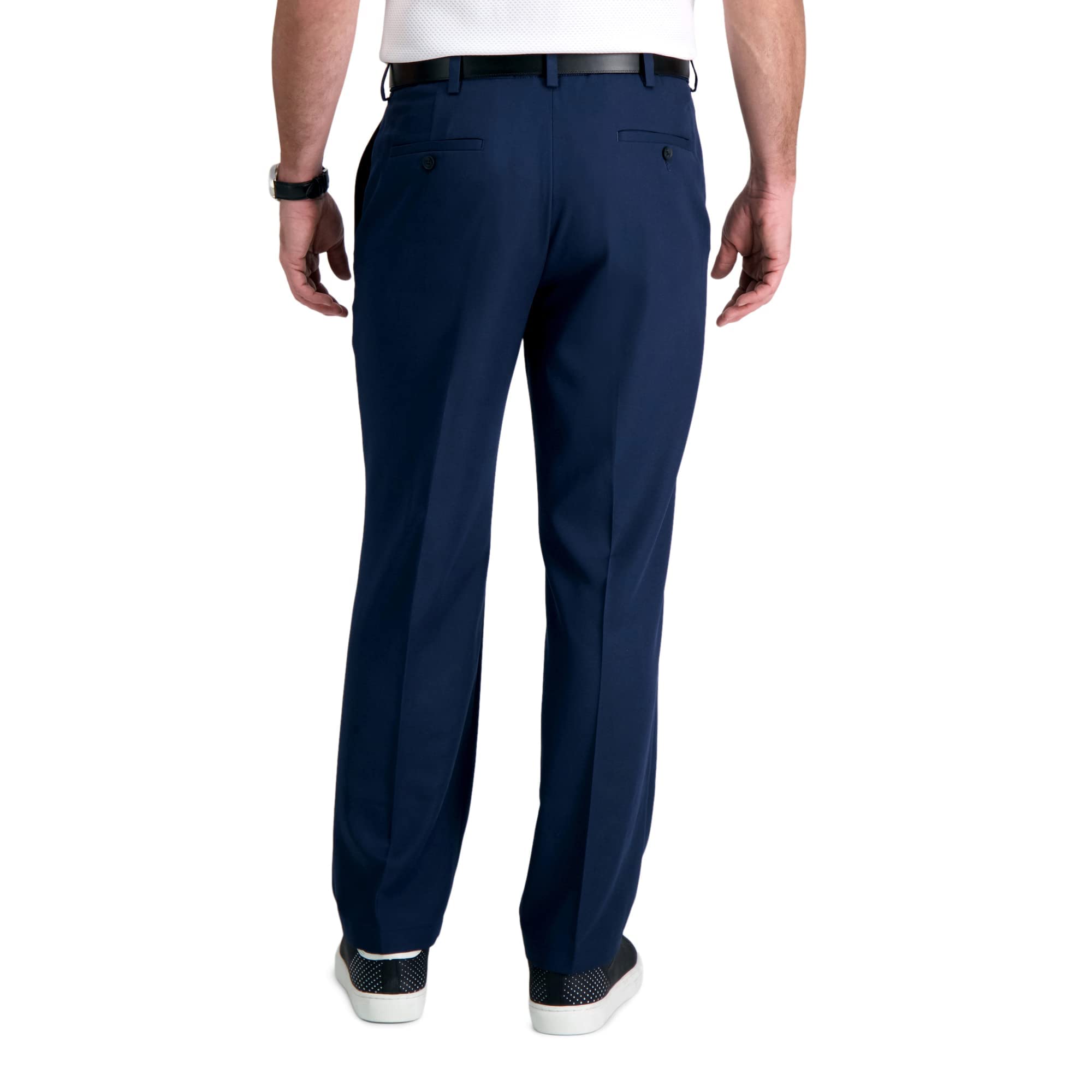 Haggar Cool 18 Pro Classic Fit Flat Front Pant-Regular Y Big & Tall - Pantalones Hombre