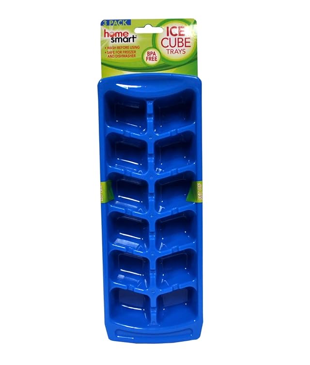 Home Smart Ice Cube Trays Assorted Colors 3 Pack