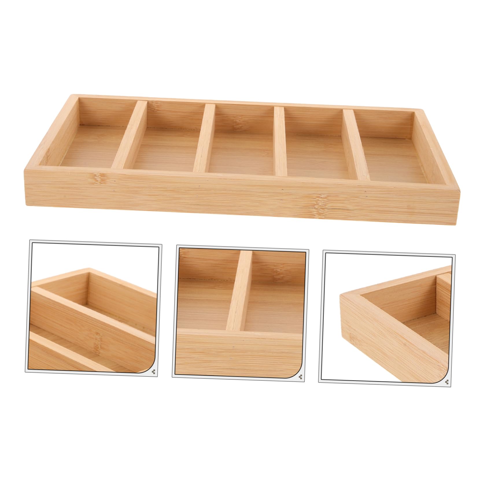 Organizzatore Occhiali da Vista 2 Pezzi in Legno 5 Scomparti