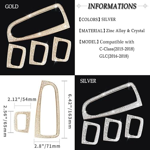 Miniatura 3 de 1797- Decoración para interiores de Mercedes Benz, de cristal transparente clase C