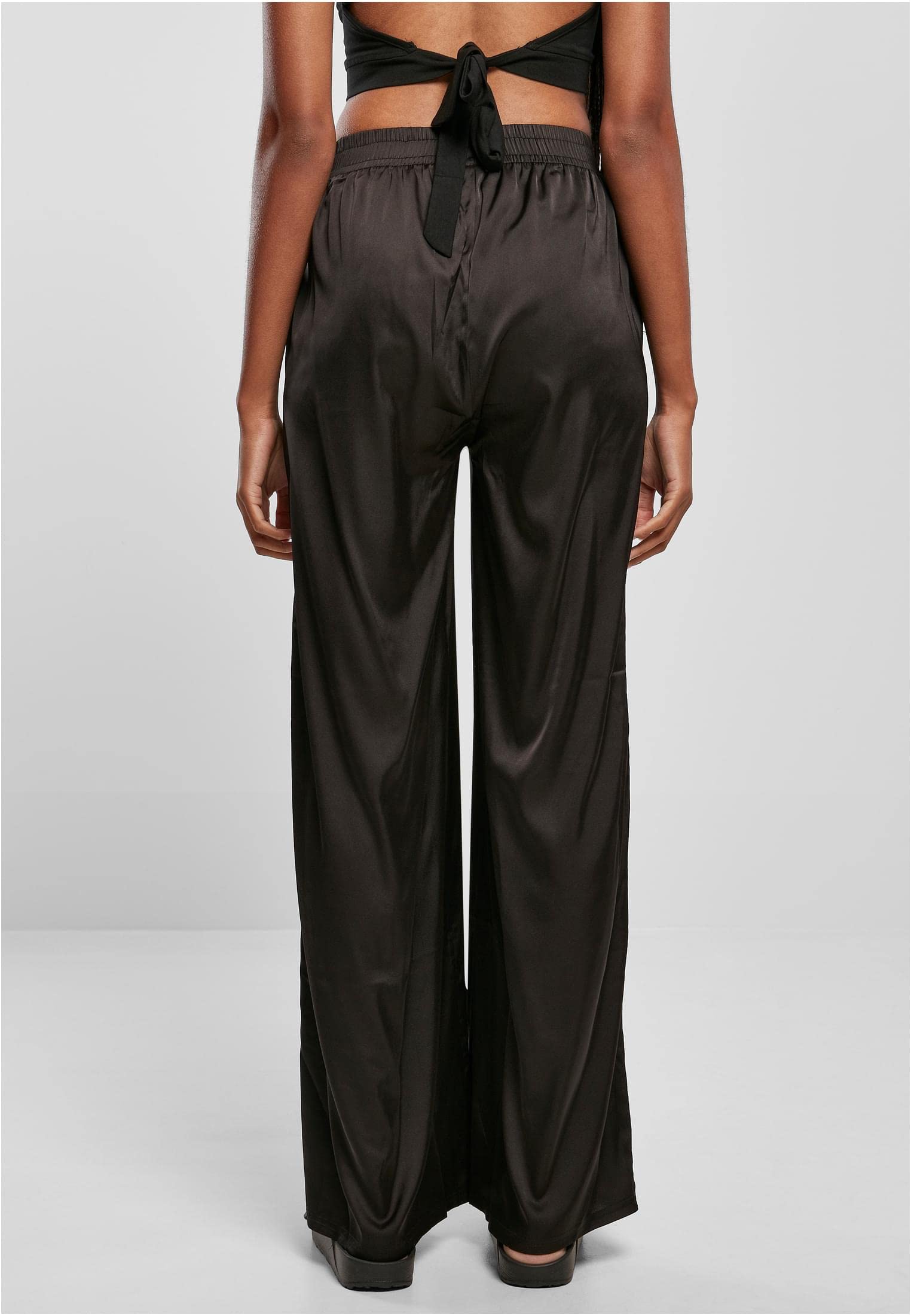 Urban Classics Damen Ladies Satin Wide Leg Pants