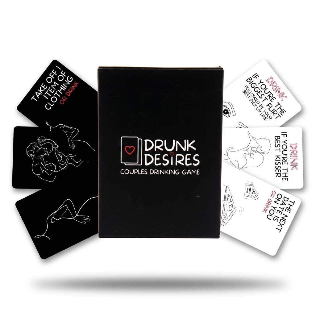 CleaZeny Couples Games - 50 Intimate Conversation Cards for Couples, Adult Card Game for Date Night, Valentines, Anniversaries & Romantic Occasions | Card Games for Him and Her