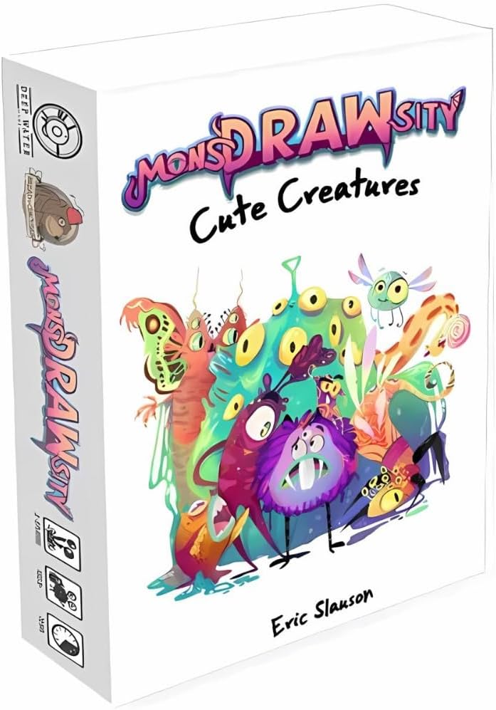 MonsDRAWsity Cute Creatures 40-Card Expansion, Drawing Party Game on Verbal Description, Take Turns Describing & Drawing a Monster - Be The Player Whose Drawing Most Closely Matches