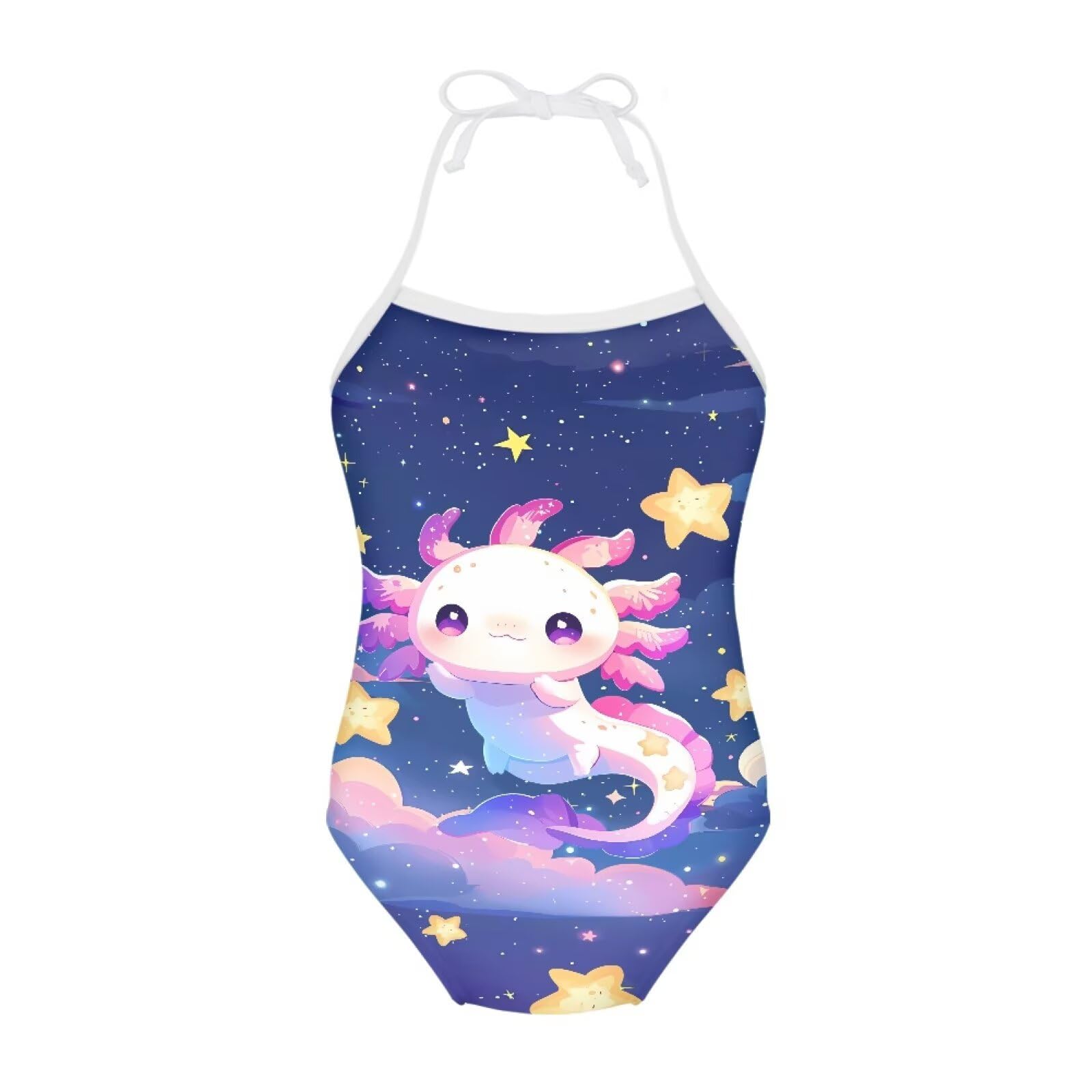 ELEQIN Cartoon Animal Cute Girls One Piece Swimsuit Adjustable Swimwear for 3Y-10Y