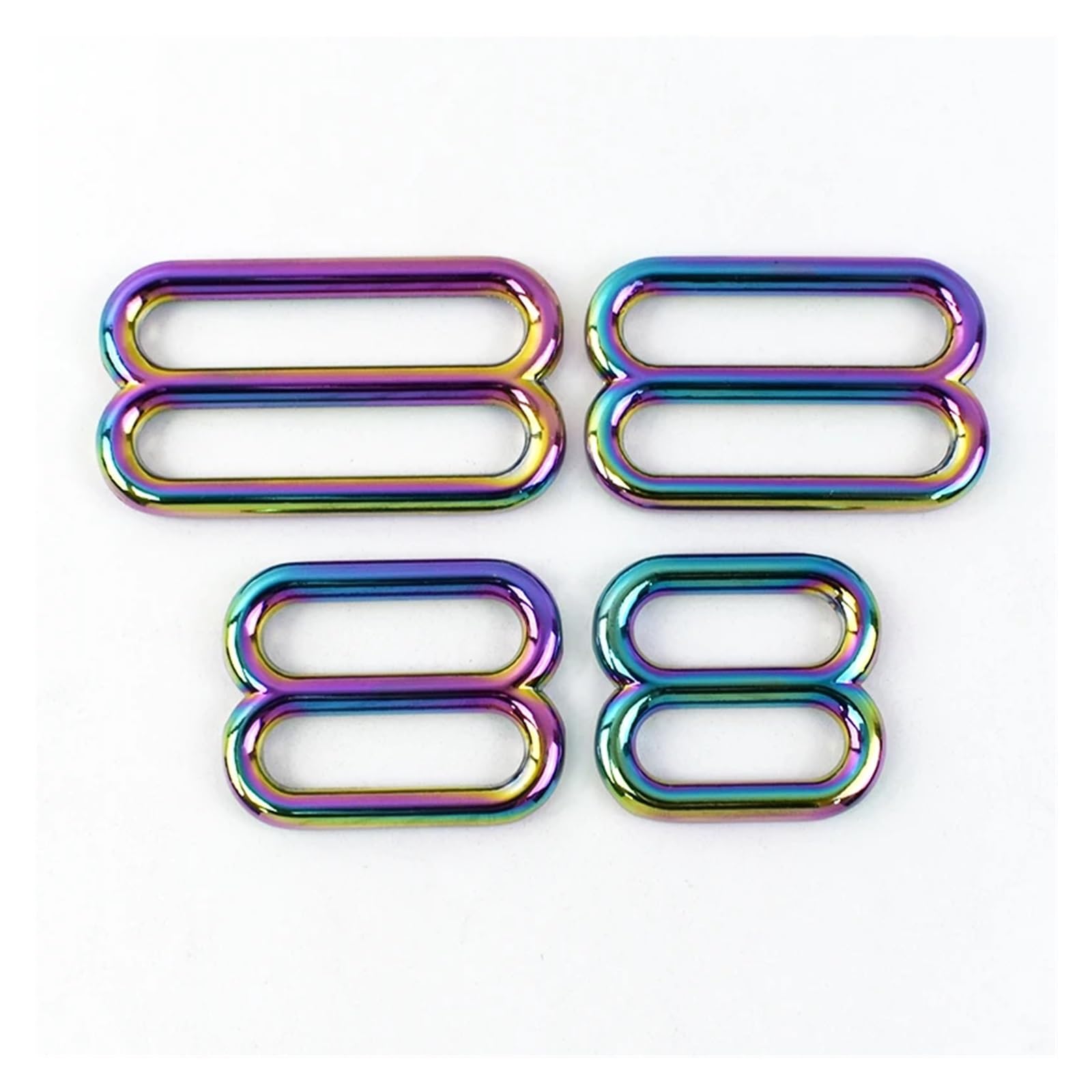 Hebilla Para La Correa Del Bolso Hebillas deslizantes de metal de tres deslizamientos de 20 a 38 mm, hebillas for ajustar la correa del bolso, cierre de anillo en O, ganchos for cinturón, accesorios d
