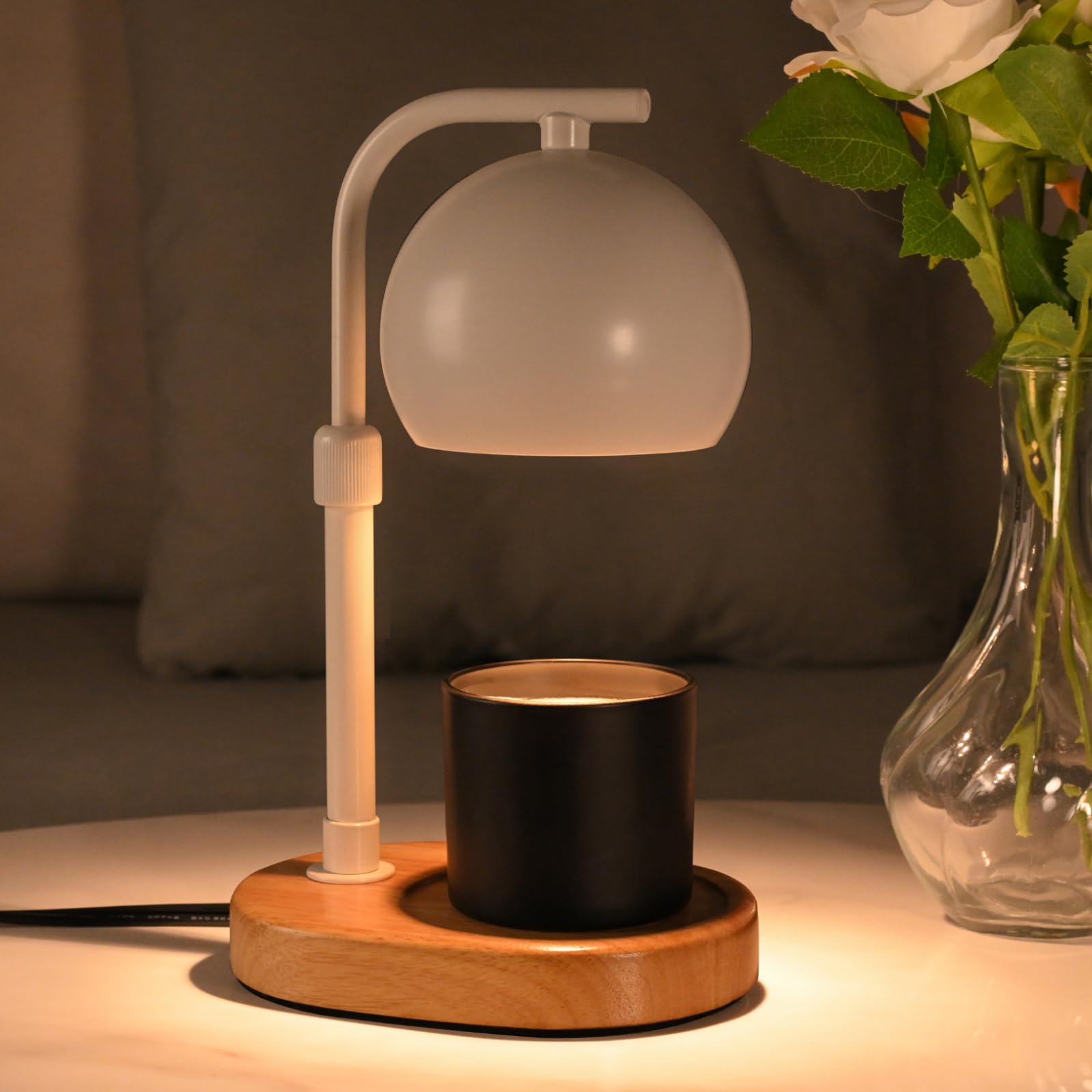 Candle Warmer Lamp Timer - Birthday Gifts for Women Mom, Mothers Day Gifts, House Warming Gifts New Home Decor Modern Farmhouse Decor with 2 Bulbs Wax