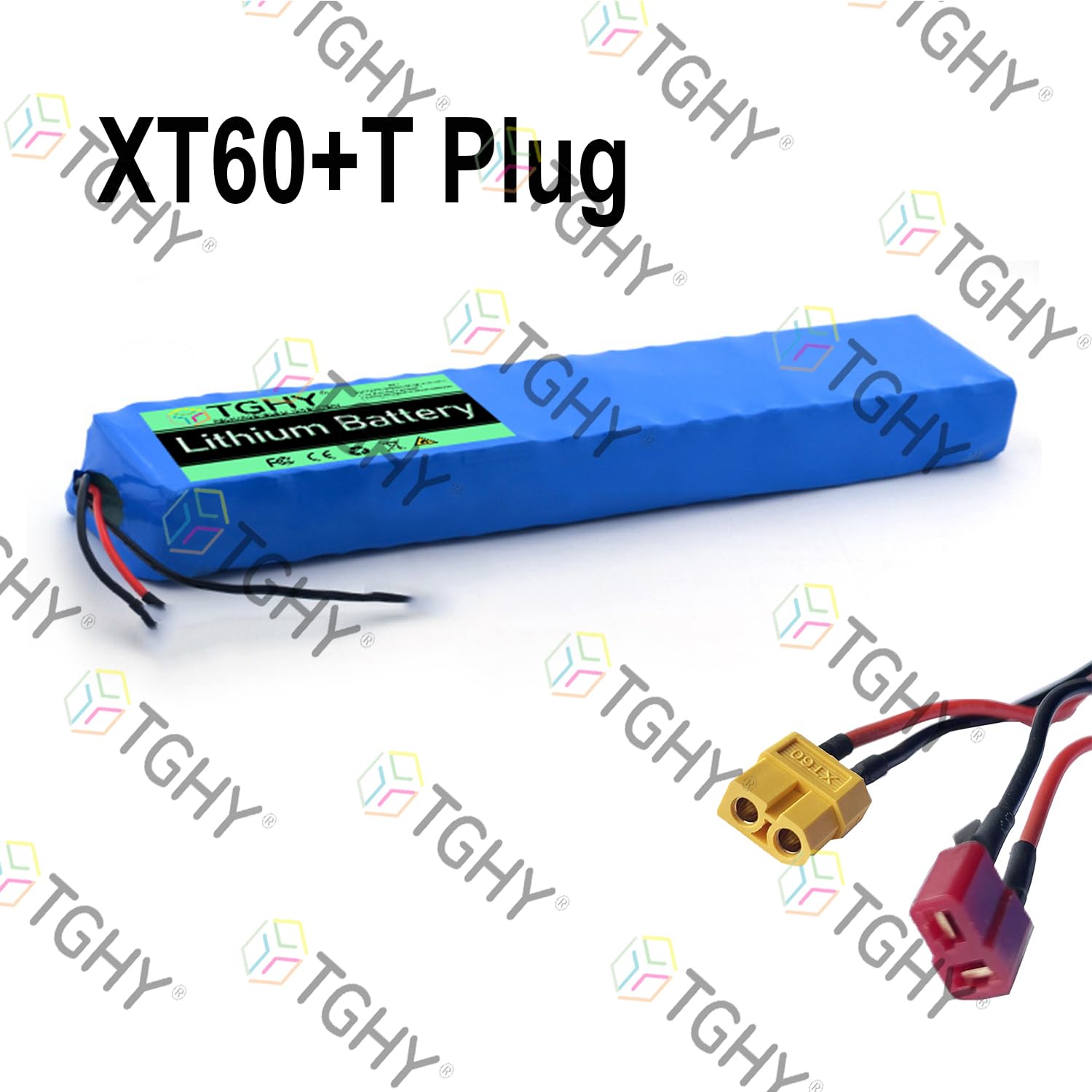 TGHY Batteria per Monopattino Elettrico da 36 V, 36V 8.8Ah 10.4Ah 12Ah, Pacco Batteria agli ioni di Litio per e-Bike con Caricabatterie, per Motori da 0 a 450 W.,36v 12ah,XT60+T Plug