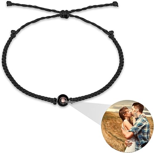 ggtg Pulseras personalizadas con imagen en el interior Pulseras de proyección personalizadas con fotos Pulsera Regalos conmemorativos con foto