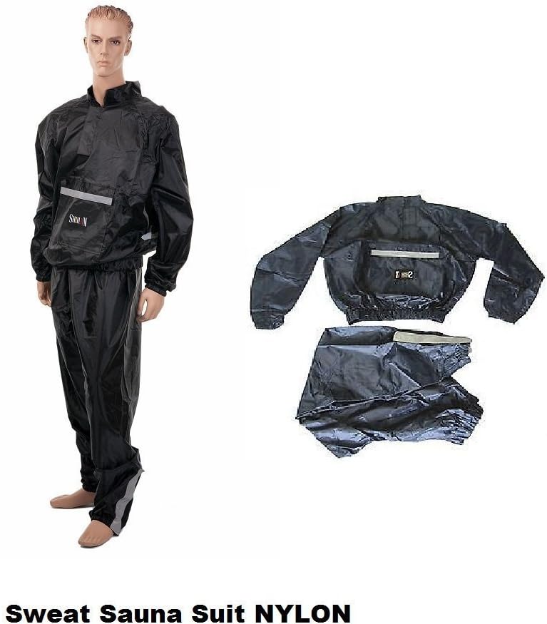 NEW Sweat Sauna Suit ELITE-PRO Deluxe – SHIHAN –(NYLON) For MEN/WOMEN Size 4XL (XXXX LARGE) (Unique Sauna Suit) For Repeat Use, Gym, Fitness, Crossfit Clothing, Boxing, Fitness Training
