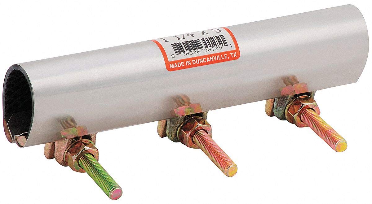 2 in Pipe Size,Four Bolt Repair Clamp, Fits Outside Dia. 2.00 in,20400004061