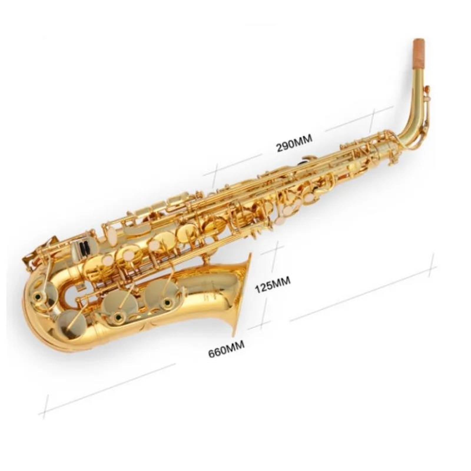 Professione Sassofono Contralto Eb Ottone Laccato Oro Sax Strumento Musicale Da Esibizione Con Custodia Accessori
