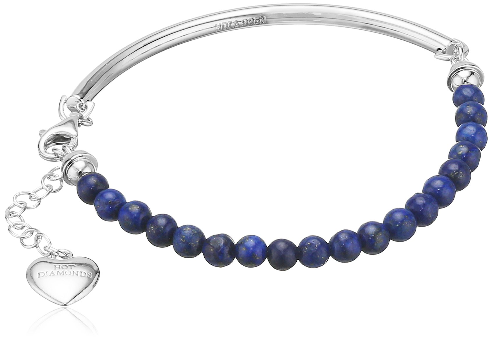Hot Diamonds Women's 925 Sterling Silver Diamond Lapis Bracelet of Length 19 cm