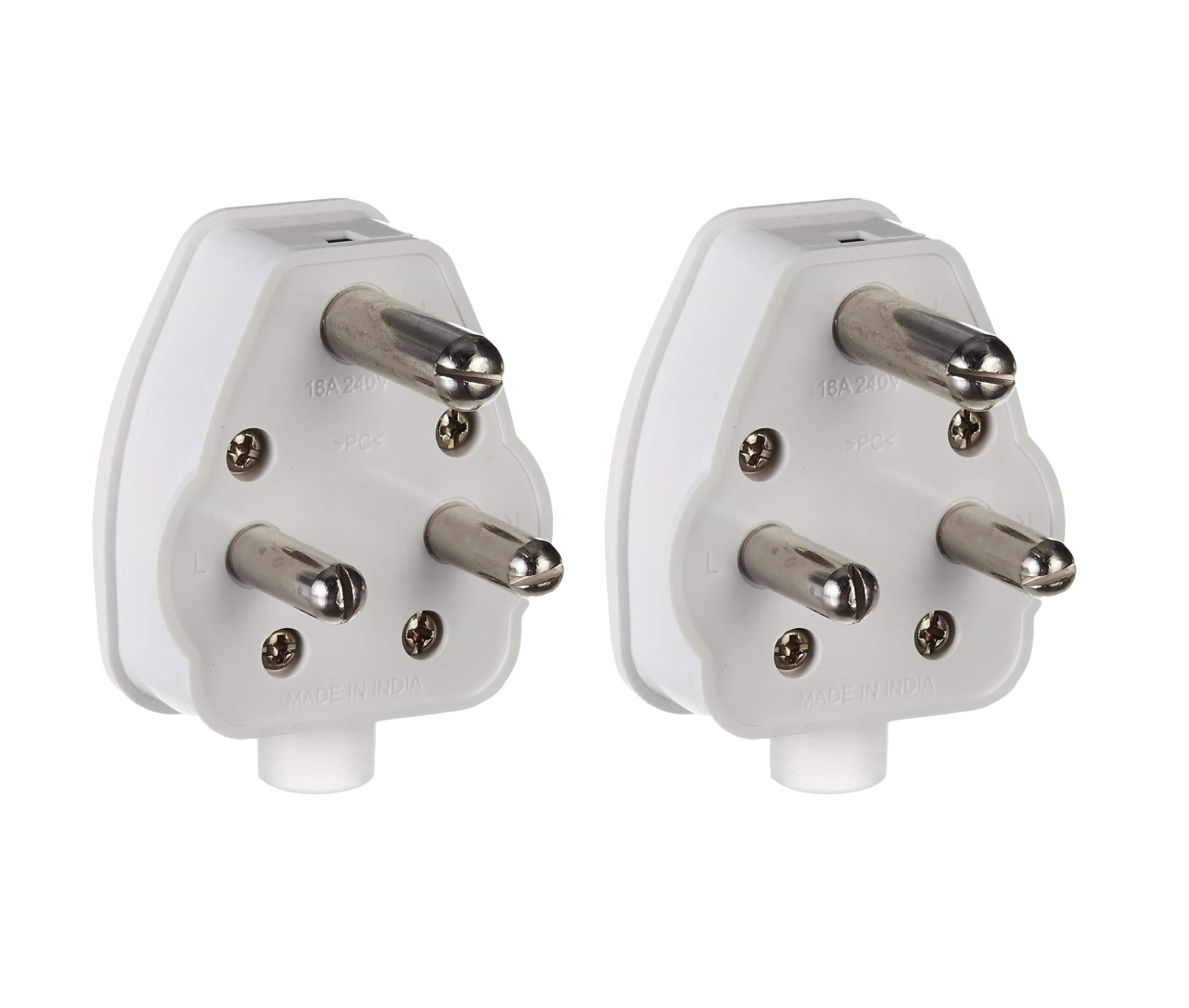 Pack of 2 Pieces 16A Plastic 3 Pin Plug Top (ESP179)-image-47