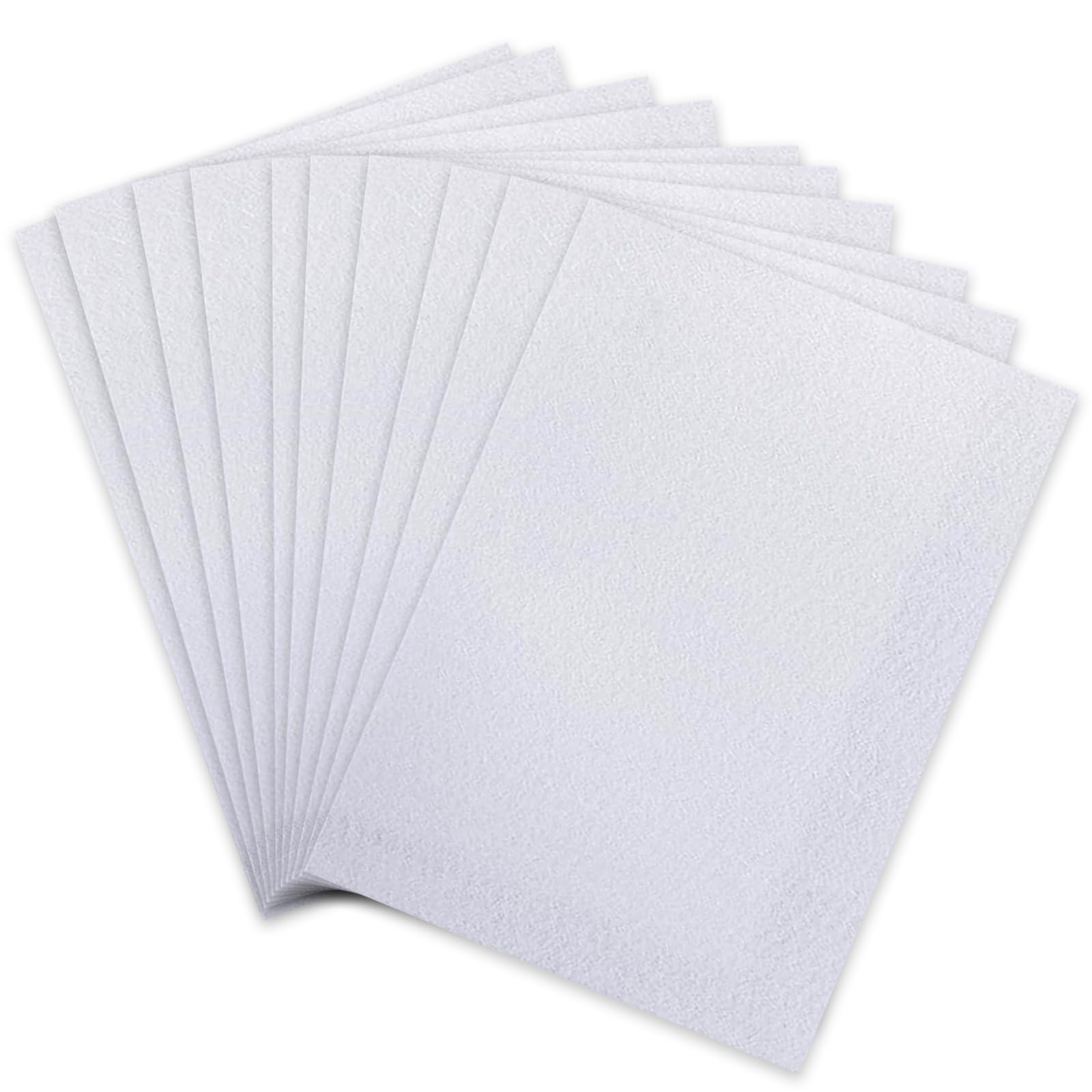 Reajoys White Felt Fabric Sheets 10Pcs Craft Felt Fabric Sheets Stiff Fabrics Nonwoven For Crafting Sewing Diy Art Patchwork 20X30 Cm