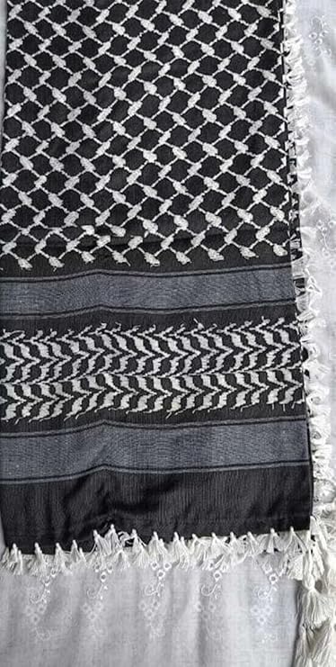 Arab Keffiyeh Shemagh Original Palestine Scarves Kufiya Arafat Cotton Hatta Scarves Bandanas Iraq Desert Scarves - 100% Cotton Keffiyeh Scarves Wrap for Men And Womens4