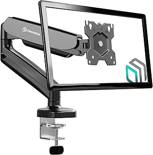 ONKRON Monitor Arm Desk Stand for 13”–32” TVs - up to 17.6 lbs, Desk Monitor max VESA Mount 100x100 - Vesa Monitor Arm, Single Monitor Mount/Standing Desk Gas Spring Swivel Monitor Black