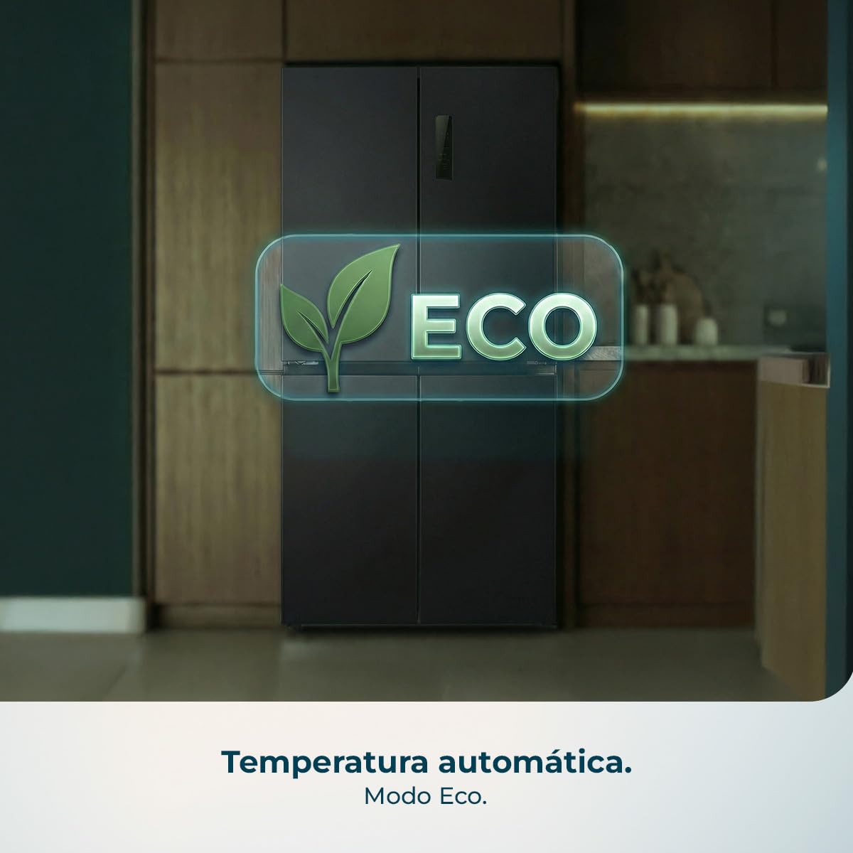 Cecotec Frigorífico Americano 4 Puertas Bolero CoolMarket 4D 503 Black Glass D. 503 L, Altura 177,5 cm, Ancho 85 cm, Total NoFrost, Motor Inverter, Multi AirFlow, Display Táctil